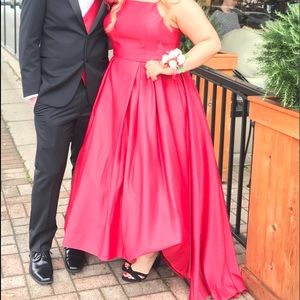 Red formal dress